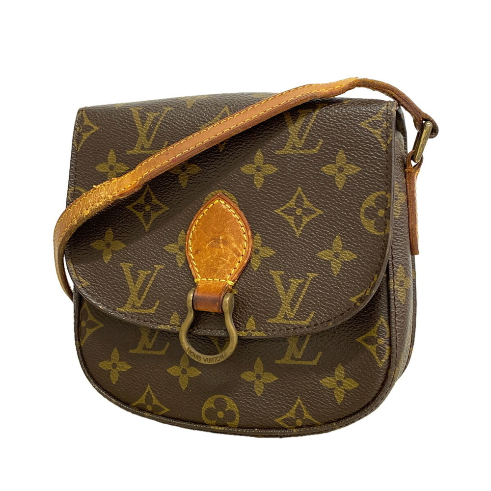 Louis Vuitton Monogram Mini Saint Cloud Shoulder Bag M51244 Brown Women's